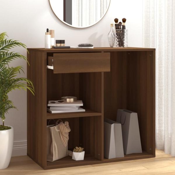 ARDEBO.de - Kosmetikschrank Braun Eichen-Optik 80x40x75 cm Holzwerkstoff