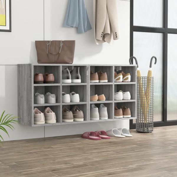 ARDEBO.de - Schuhregale 2 Stk. Grau Sonoma 52,5x30x50 cm