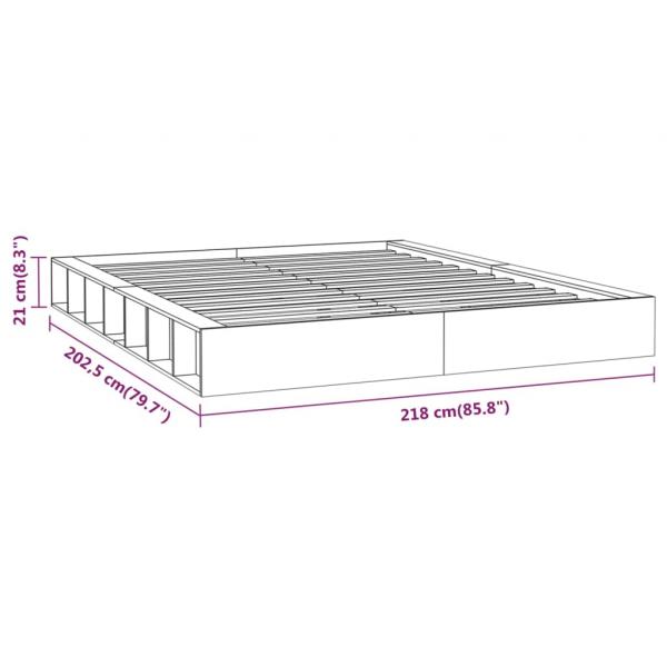 Massivholzbett Weiß 200x200 cm