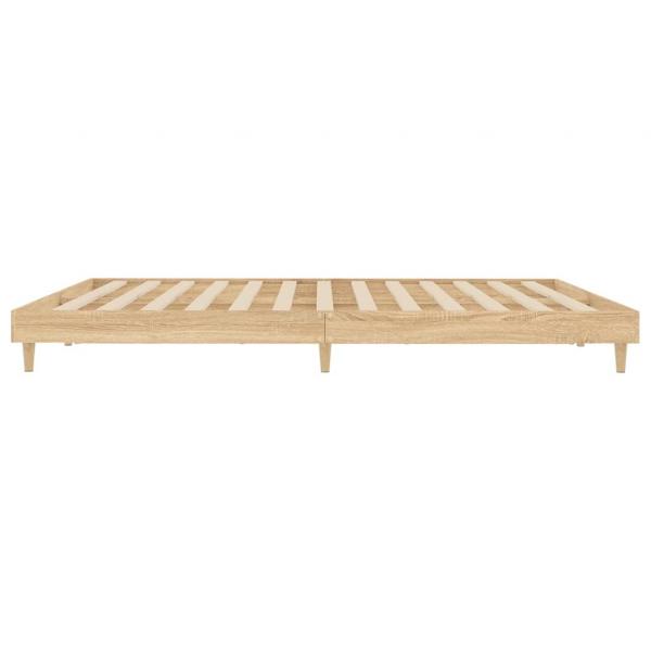 Bettgestell Sonoma-Eiche 200x200 cm Holzwerkstoff