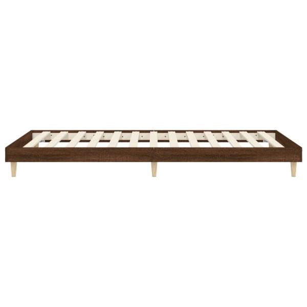 Bettgestell Braun Eichen-Optik 90x200 cm Holzwerkstoff