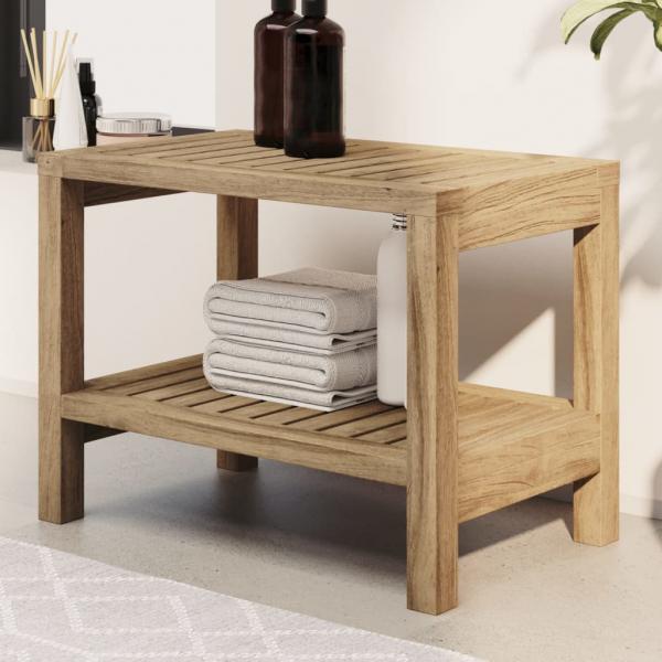 ARDEBO.de - Badezimmer-Beistelltisch 60x30x45 cm Massivholz Teak