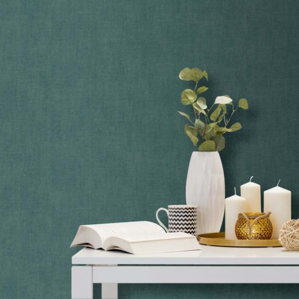 ARDEBO.de - DUTCH WALLCOVERINGS Tapete Einfarbig Grün