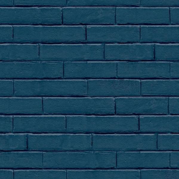 ARDEBO.de - Noordwand Tapete Good Vibes Brick Wall Blau