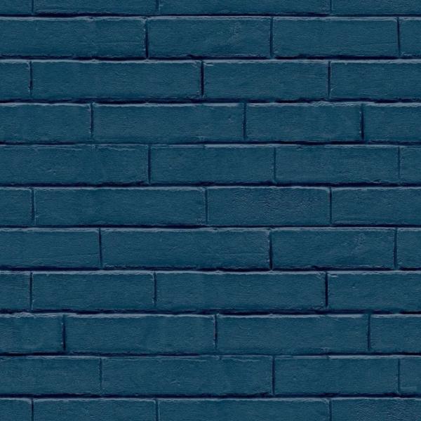 Noordwand Tapete Good Vibes Brick Wall Blau