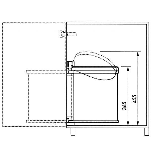 Hailo Schrank-Mülleimer Compact-Box 15 L Größe M Edelstahl 3555-101