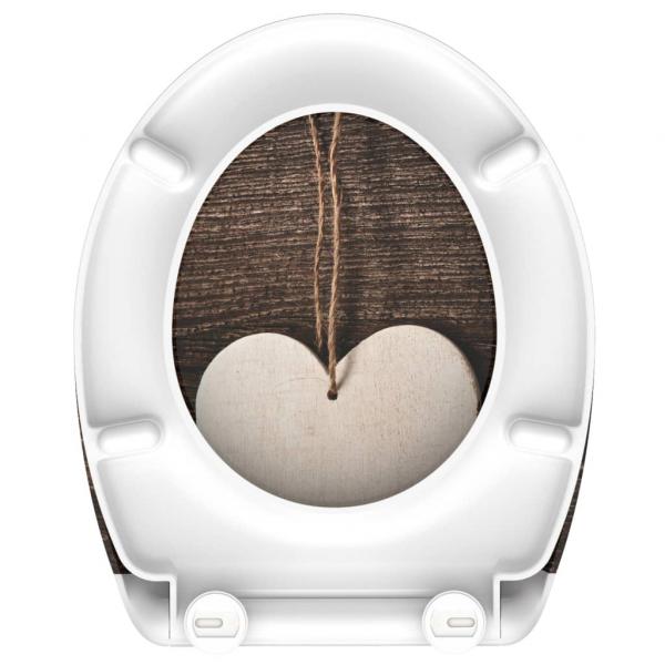 SCHÜTTE Toilettensitz mit Absenkautomatik WOOD HEART Duroplast