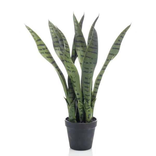 ARDEBO.de - Emerald Sansevieria Bogenhanf Künstlich 55 cm im Topf    