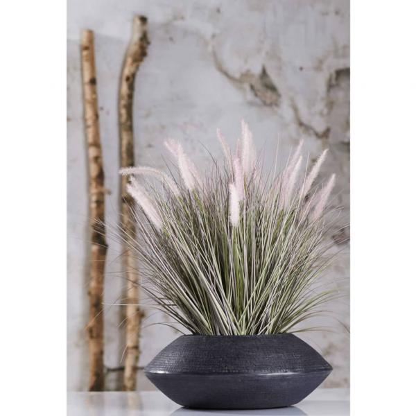 ARDEBO.de - Emerald Künstliches Pennisetum im Zink-Topf 58 cm