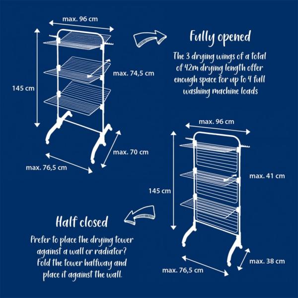 Leifheit Turmwäscheständer Comfort Tower 420