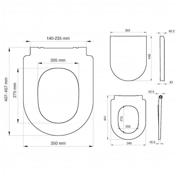 Tiger Toilettensitz Memphis Absenkautomatik Duroplast Weiß 252930646