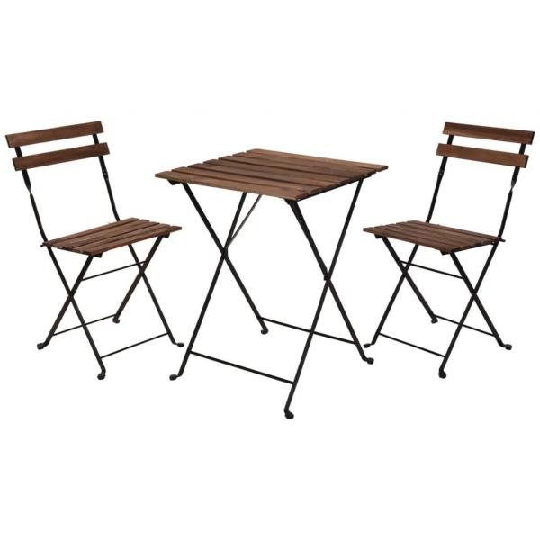 ARDEBO.de - ProGarden Bistro-Set 3-tlg. Schwarz