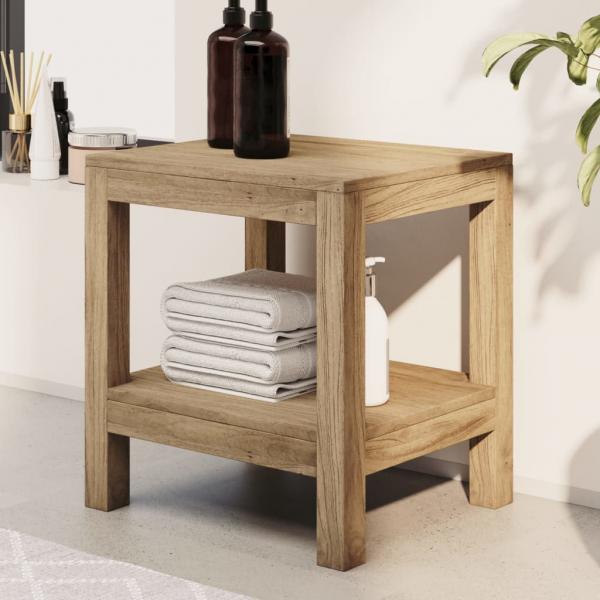 ARDEBO.de - Badezimmer-Beistelltisch 45x35x45 cm Massivholz Teak