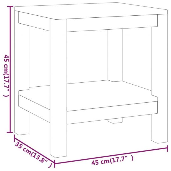 Badezimmer-Beistelltisch 45x35x45 cm Massivholz Teak