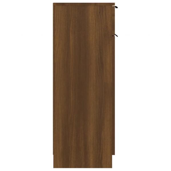 Badschrank Braun Eichen-Optik 32x34x90 cm Holzwerkstoff