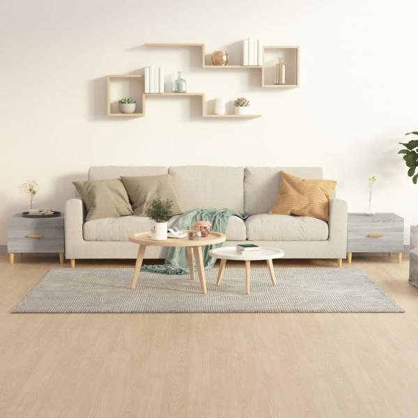 ARDEBO.de - Couchtische 2 Stk. Grau Sonoma 50x50x40 cm Holzwerkstoff