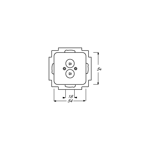 Busch-Jaeger 2147 U-214 Zentralscheibe mit Tragring, Reflex SI, alpinweiß (2CKA001723A0162)