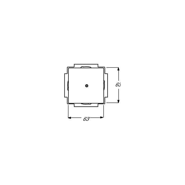 Busch-Jaeger 1742-81 Blindzentralscheibe mit Tragring, Carat, anthrazit (2CKA001710A3612)