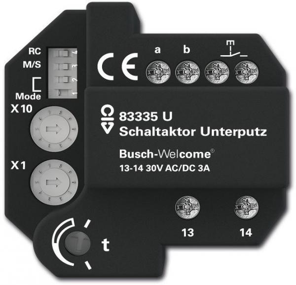 ARDEBO.de Busch-Jaeger 83335 U Busch-Welcome® (2-Draht-System): Schaltaktor Unterputz zur Montage in einer Unterputzdose (2CKA008300A0327)