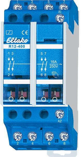 ARDEBO.de Eltako R12-400-230V Elektromechanisches Schaltrelais, 4 Schließer 16A (22400030)