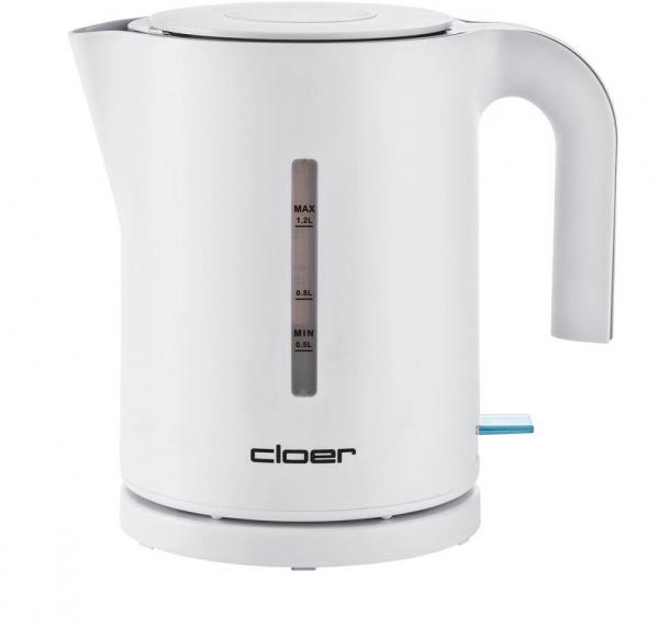 ARDEBO.de Cloer 4121 Wasserkocher, 2000W, 1,2l, weiß