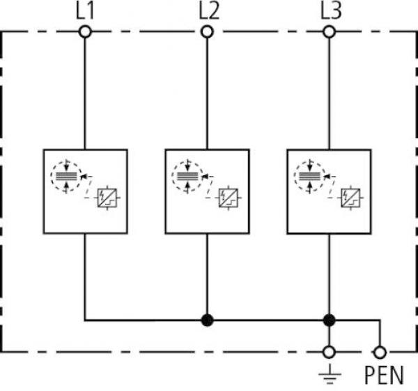 Dehn 941300 Mehrpoliger, anwendungsoptimierter Kombi-Ableiter, Typ 1+2