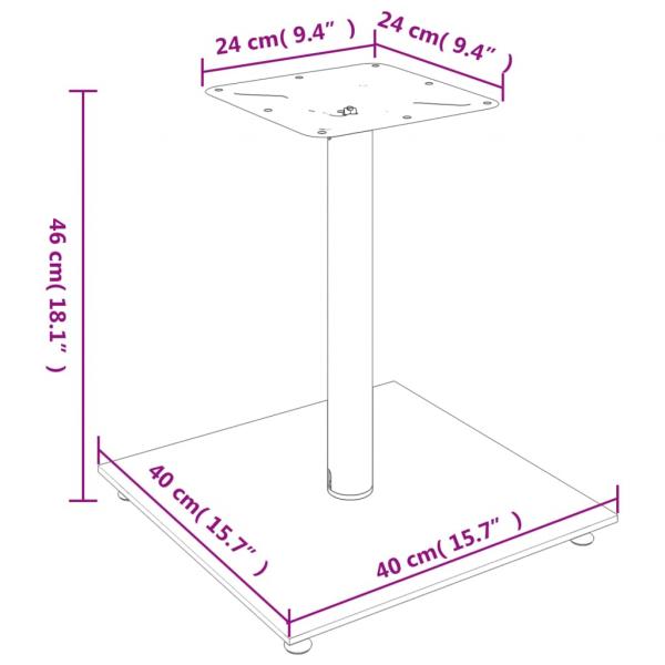 Lautsprecher-Ständer 2 Stk. Schwarz Hartglas 1 Säule