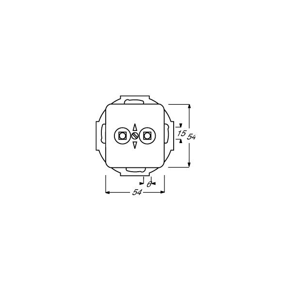 Busch-Jaeger 2095 UC-214 Unterputz-Potenzial-Ausgleichsstecker, Reflex Si, 2-fach, alpinweiß (2CKA002495A0059)