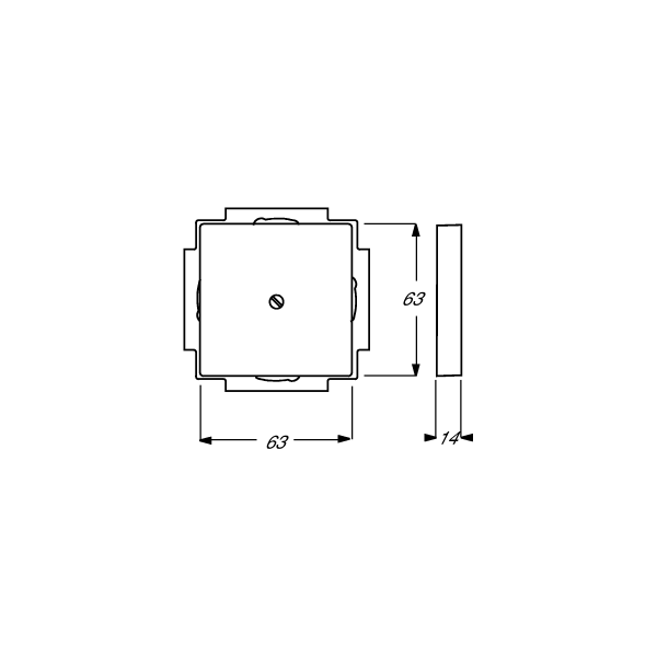 Busch-Jaeger 1749-81 Zentralscheibe, Carat, anthrazit (2CKA001710A3614)