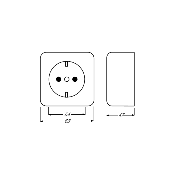 Busch-Jaeger 2300-01 EAP-09-500 SCHUKO Steckdose Safety+, Busch-Duro 2000 AP, weiß (2CKA002044A0063)