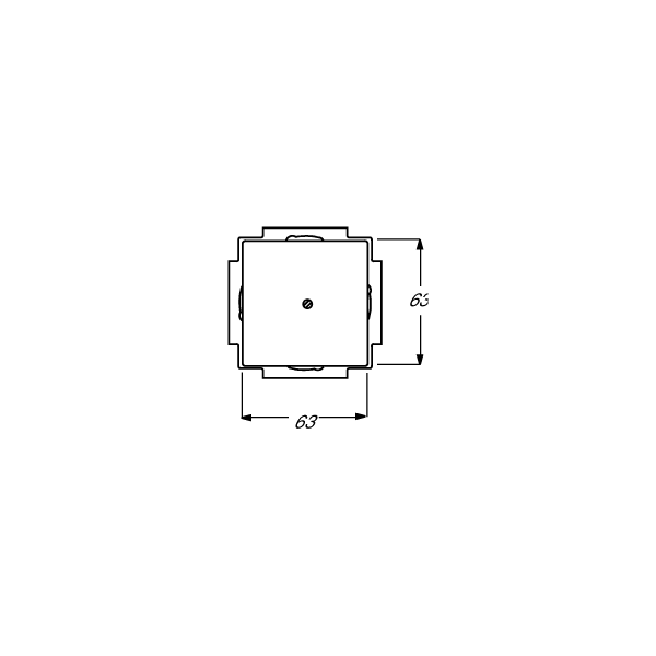 Busch-Jaeger 1742-83 Blindzentralscheibe mit Tragring, future linear, alusilber (2CKA001710A3664)