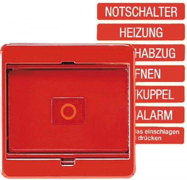 ARDEBO.de Jung 561GLRT Abdeckung mit Glasscheibe, LS 990, rot