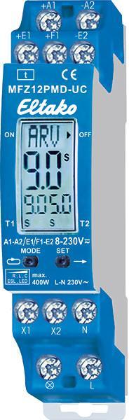 ARDEBO.de Eltako MFZ12PMD-UC Vollelektronisches Multifunktions-Zeitrelais, Power MOSFET bis 400 W (23001006)