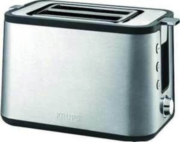 ARDEBO.de Krups Control Line KH 442D Toaster, 700 W, Aufknusperfunktion, edelstahl/schwarz