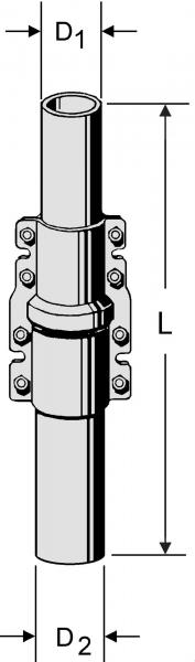 ARDEBO.de Kathrein ZSD48 Mastrohr Schiebemast, D48 Länge 2x2m (218380)