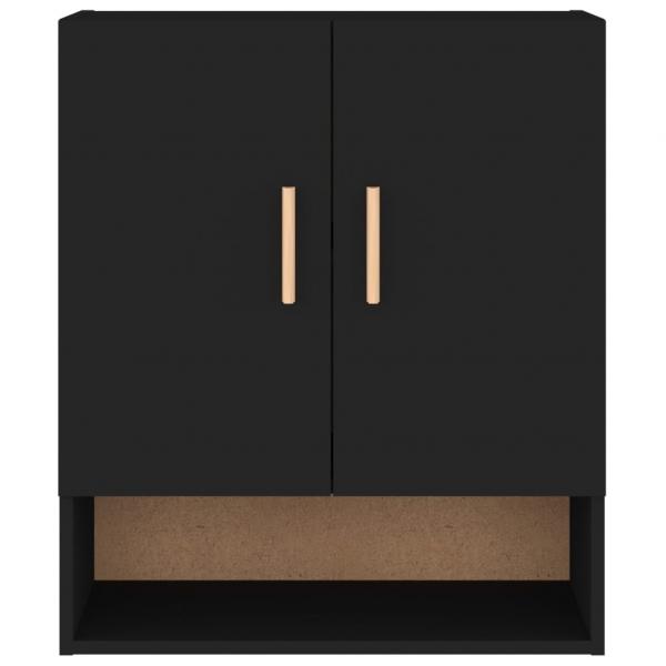 Wandschrank Schwarz 60x31x70 cm Holzwerkstoff