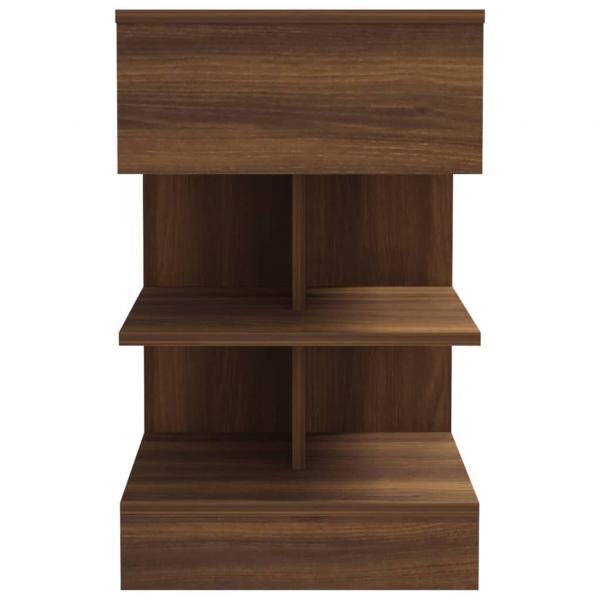 Nachttische 2 Stk. Braun Eichen-Optik 40x35x65 cm Holzwerkstoff