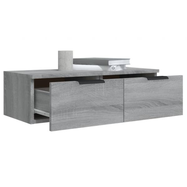 Wandschrank Grau Sonoma 68x30x20 cm Holzwerkstoff