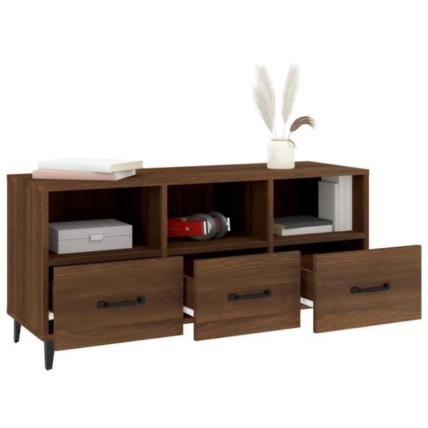 TV-Schrank Braun Eichen-Optik 102x35x50 cm Holzwerkstoff