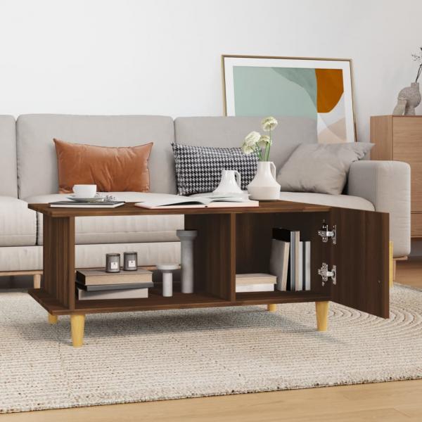 Couchtisch Braun Eichen-Optik 90x50x40 cm Holzwerkstoff