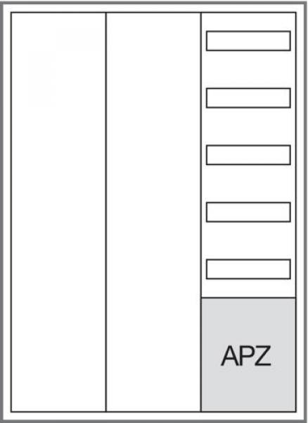 Hager ZB33APZ2 Komplettschrank, VF-5rh/APZ, univers Z, 1100x800x205mm, IP44, SKII, 3-feld