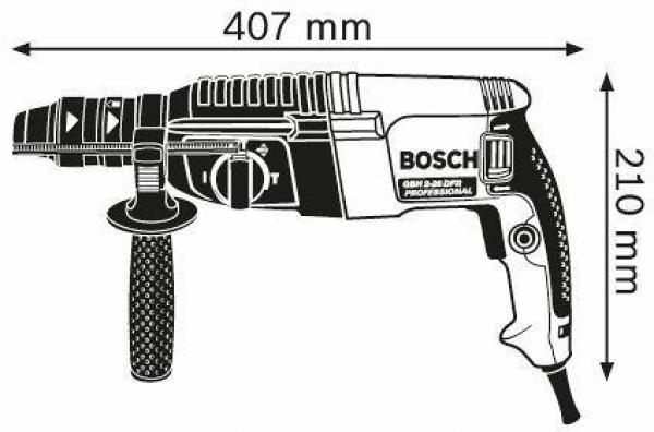 Bosch GBH 2-26 F Professional Bohrhammer (06112A4000), SDS-plus, 830 W, inkl. Handwerkerkoffer