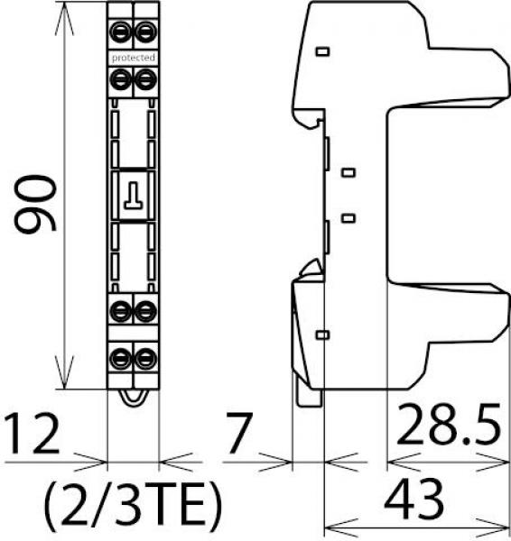 Dehn 920300 Blitzstrom-/Überspannungsableiter, BLITZDUCTOR XT Basisteil, 4 pol.