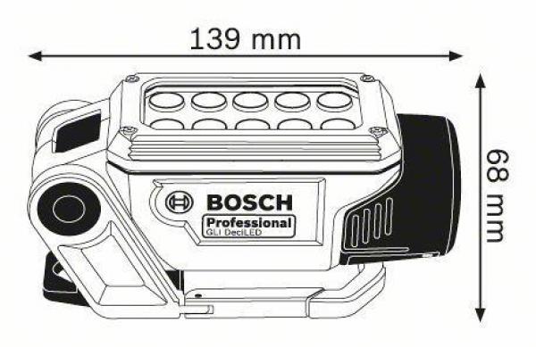 Bosch DeciLED Professional Akku-Lampe (06014A0000), 12 V, Sologerät