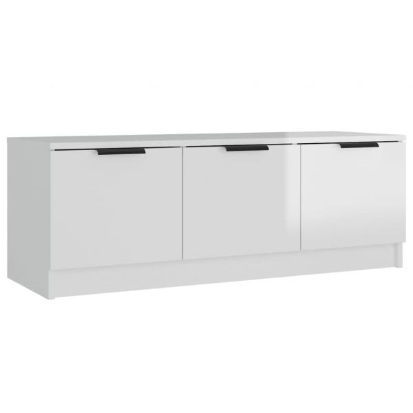 TV-Schrank Hochglanz-Weiß 102x35x36,5 cm Holzwerkstoff