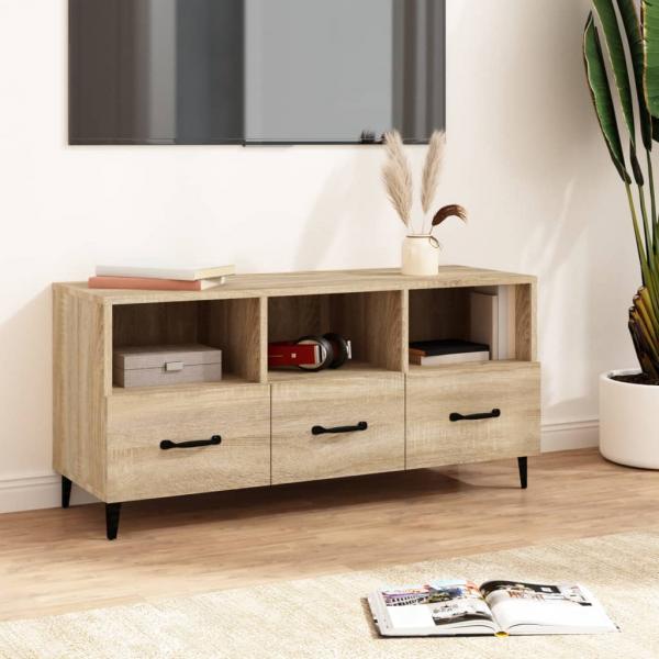 ARDEBO.de - TV-Schrank Sonoma-Eiche 102x35x50 cm Holzwerkstoff