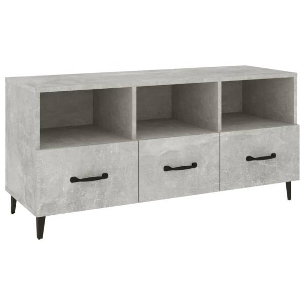 TV-Schrank Betongrau 102x35x50 cm Holzwerkstoff