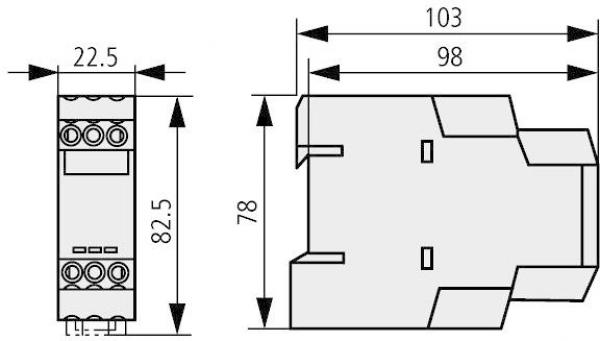 Eaton ETR4-11-A Zeitrelais, 1 W, 0,05 s - 100 h, 24 - 240 V 50/60 Hz, 24 - 240 V DC, ansprechverzögert (031882)