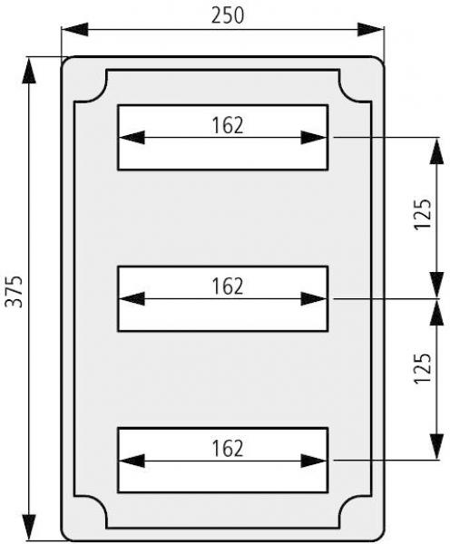 Eaton AE/I43E Automatenkasten, 3x9TE, HxBxT=250x375x150mm (000239)