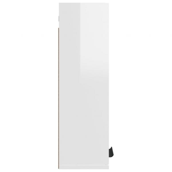 Wand-Badschrank Hochglanz-Weiß 32x20x67 cm